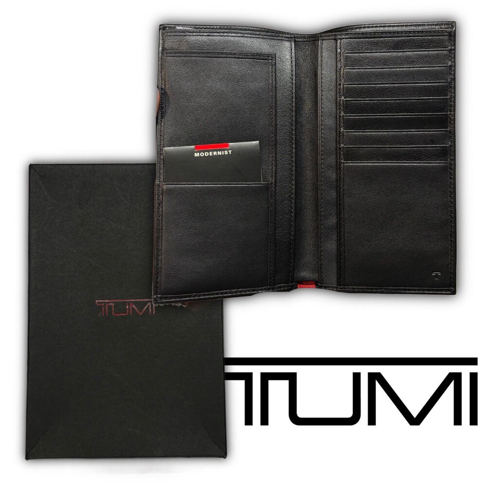 TUMI Global Leather Pocket Wallet with Original Box